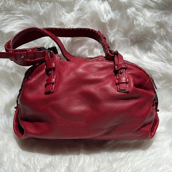 Francesco Biasia Full leather Red Satchel/Shoulder Bag B93 - Picture 5 of 10